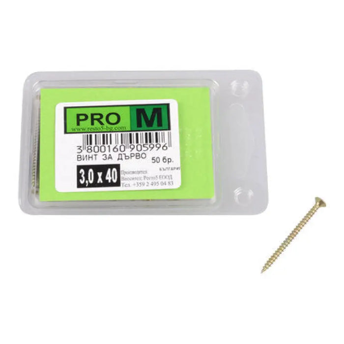 ВИНТ ЗА ДЪРВО 3X40 ММ PRO M 50 БРОЯ