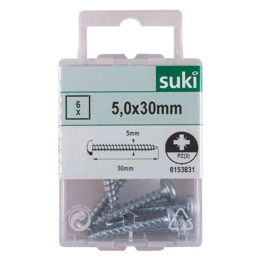 ВИНТ ЗА ДЪРВО 5X30 ММ SUKI 6 БРОЯ