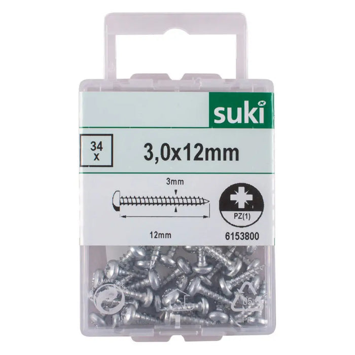 ВИНТ ЗА ДЪРВО 3X12 ММ SUKI 34 БРОЯ