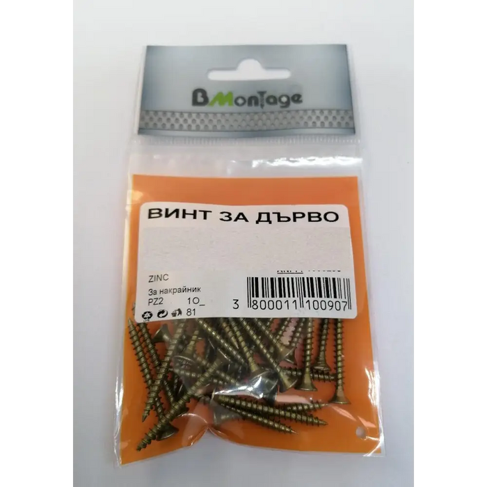 ВИНТ ЗА ДЪРВО PZ/ZINC 5.0X80 5БР BM