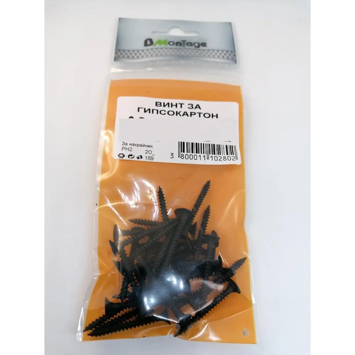 ВИНТ ЗА ГИПСОКАРТОН 3.5X45 25БР BM