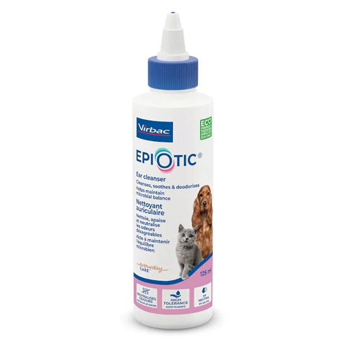VIRBAC EpiOtic Ear Cleanser - течност за почистване на уши за кучета и котки - 125 мл
