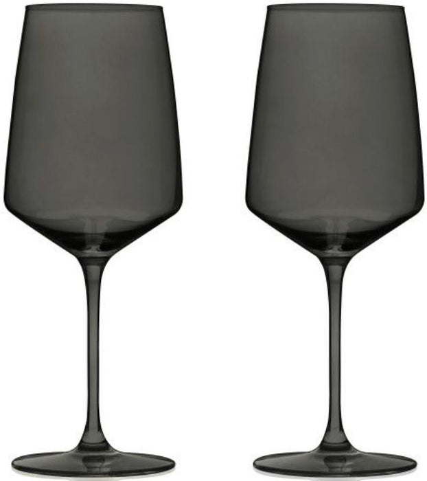 Комплект от 2 чаши за вино Viski - Nouveau, 650 ml, опушено сиво