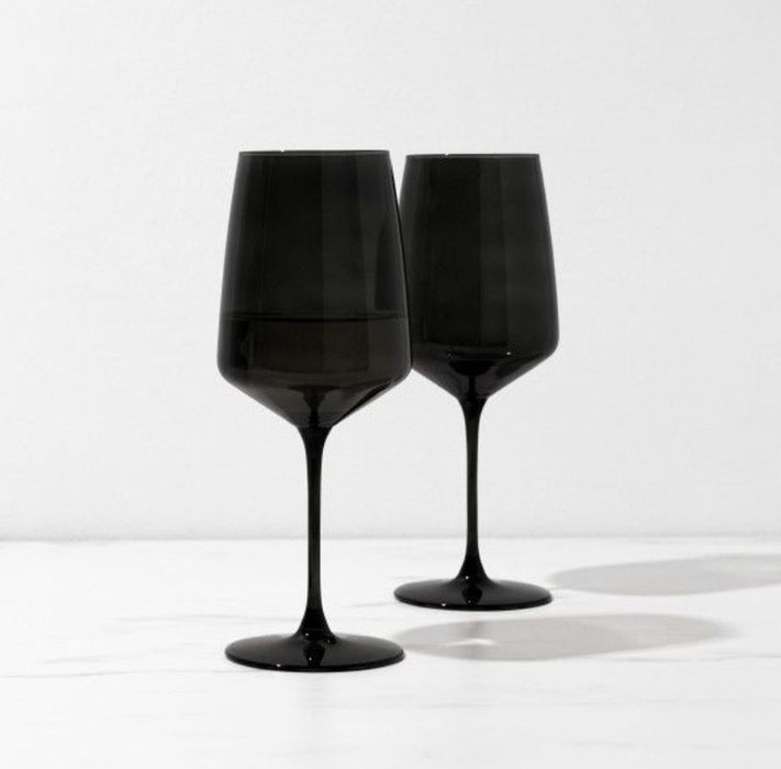 Комплект от 2 чаши за вино Viski - Nouveau, 650 ml, опушено сиво