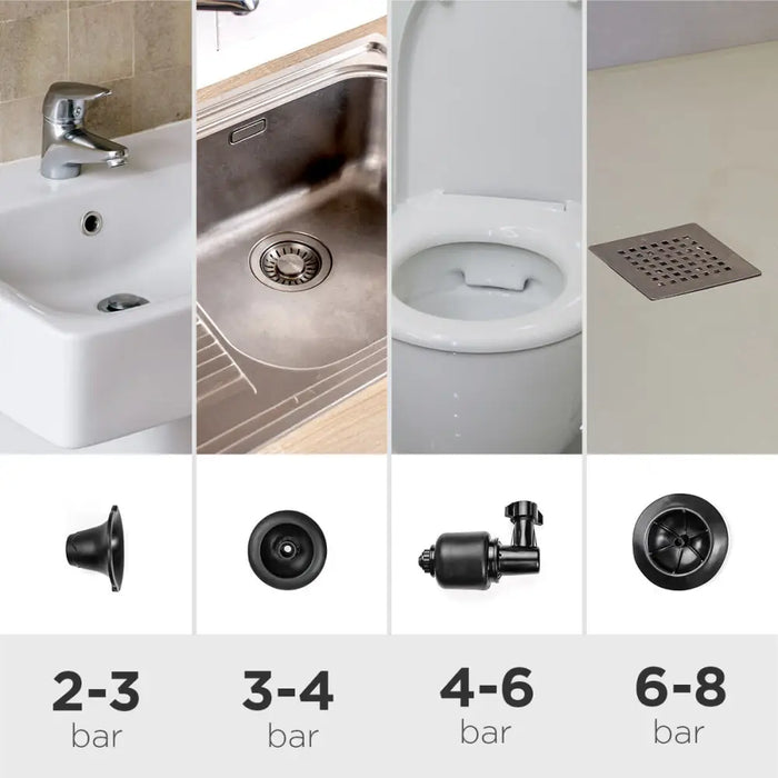 Високонапорен компресиран въздушен отпушвател с аксесоари