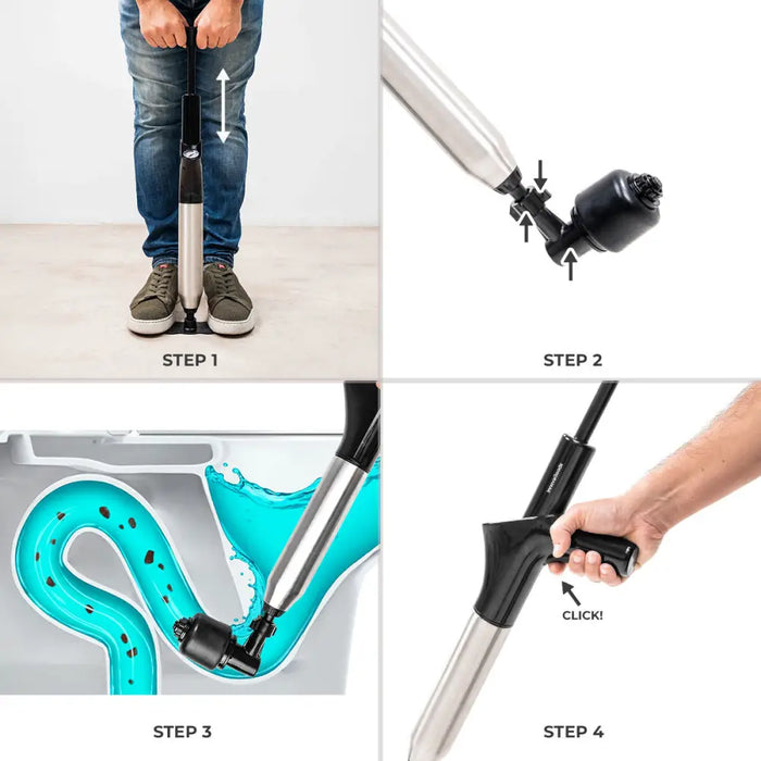 Високонапорен компресиран въздушен отпушвател с аксесоари