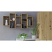 Висяща библиотека Bilbao 7.0 Стенни рафтове Oak Artisan
