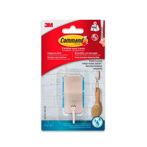 Висяща Поставка за Кърпи 3M 25 X 66 X 25 MM Сребрист никел