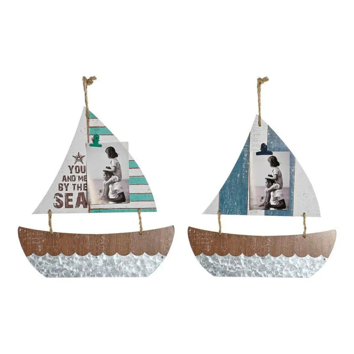 Висяща украса DKD Home Decor Платноходка Кафяв Многоцветен