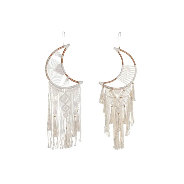 Висяща украса Home ESPRIT Сметана Естествен Boho Ресни (2