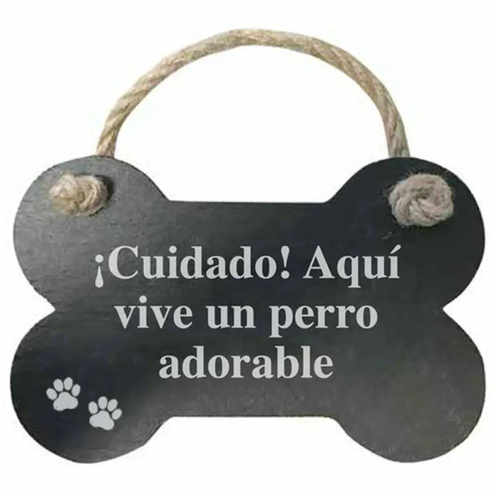 Висяща украса Magnet & Steel Cuidado aquí vive un perro