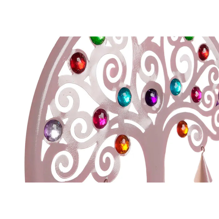 Висяща украса DKD Home Decor Дърво Син Бял Сив Розов 33 x 3