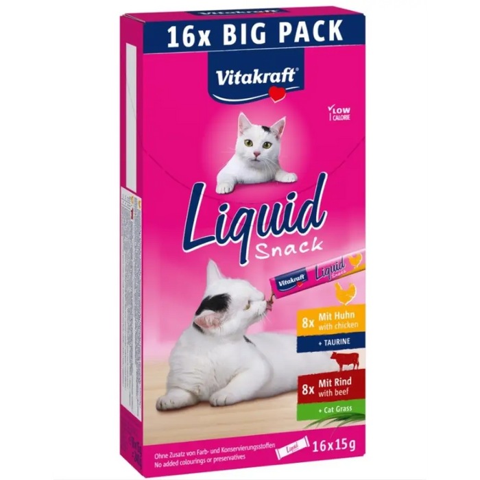VITAKRAFT Cat Liquid-Snack с телешко и пилешко - котешки