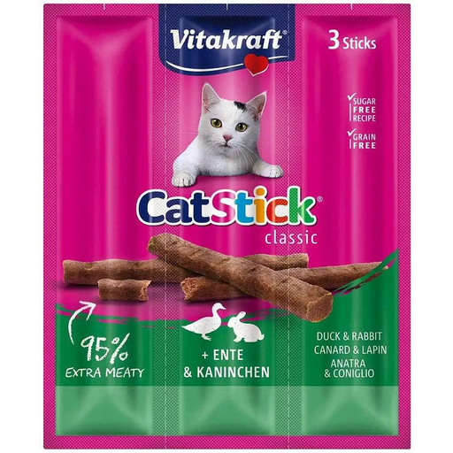 VITAKRAFT CatStick Classic Патица и заек - лакомства