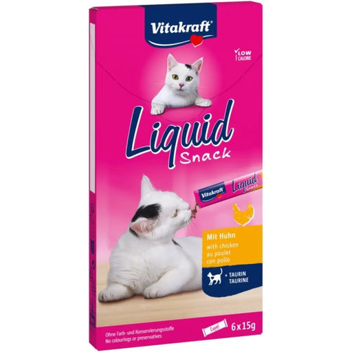 VITAKRAFT Liquid Snack Chicken лакомства за котки 6 х 15гр