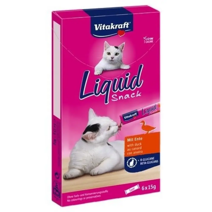 VITAKRAFT Liquid Snack Duck - лакомства за котки - 6 х 15гр