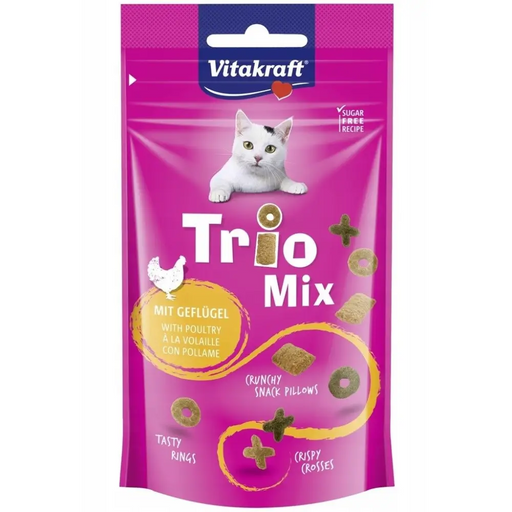 VITAKRAFT Trio Mix Poultry - лакомства за котки - 60гр