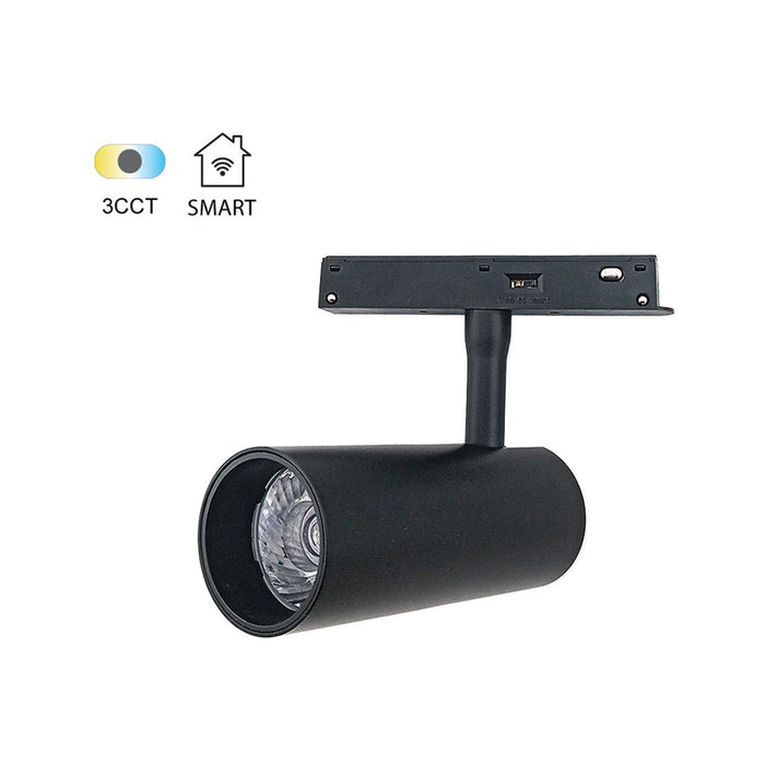 LED СПОТ 12W 3000K-6000K ЗА МАГНИТНО-РЕЛСОВ МОНТАЖ ЧЕРЕН VITO