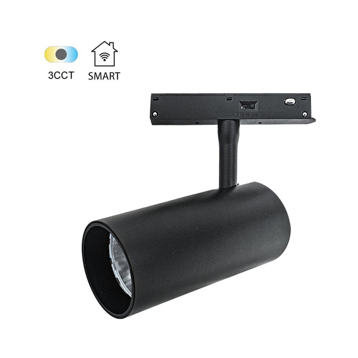 LED СПОТ 20W 3000K-6000K ЗА МАГНИТНО-РЕЛСОВ МОНТАЖ ЧЕРЕН VITO