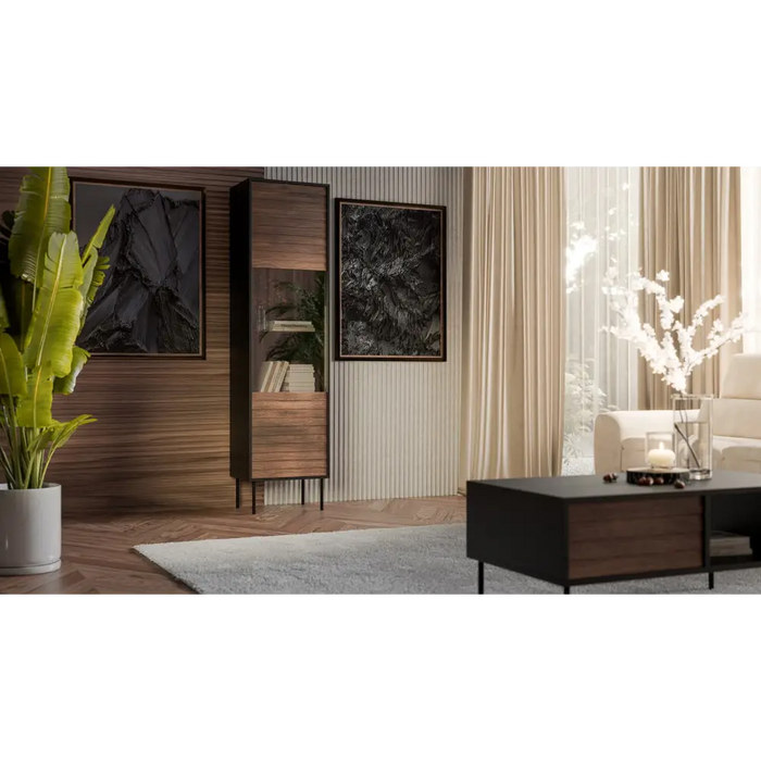 Витрина Cama CORTINA 53x40x182 черна