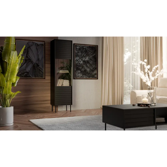 Витрина Cama CORTINA 53x40x182 черна