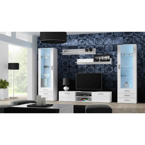 Витрина Cama SOHO S1 бяло/бял гланц