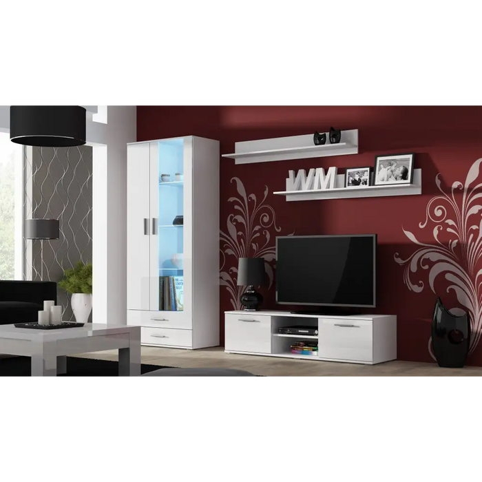 Витрина Cama SOHO S6 2D2S бяло/бял гланц