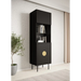 Витрина PALAZZO 60x42x190 черна + дъб крафт