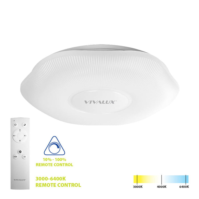 LED ПЛАФОН 36W 40CM CCT 2500LM ДИСТАНЦИОННО VIVALUX VIOLA