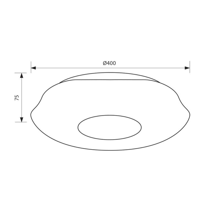 LED ПЛАФОН 36W 40CM CCT 2500LM ДИСТАНЦИОННО VIVALUX VIOLA