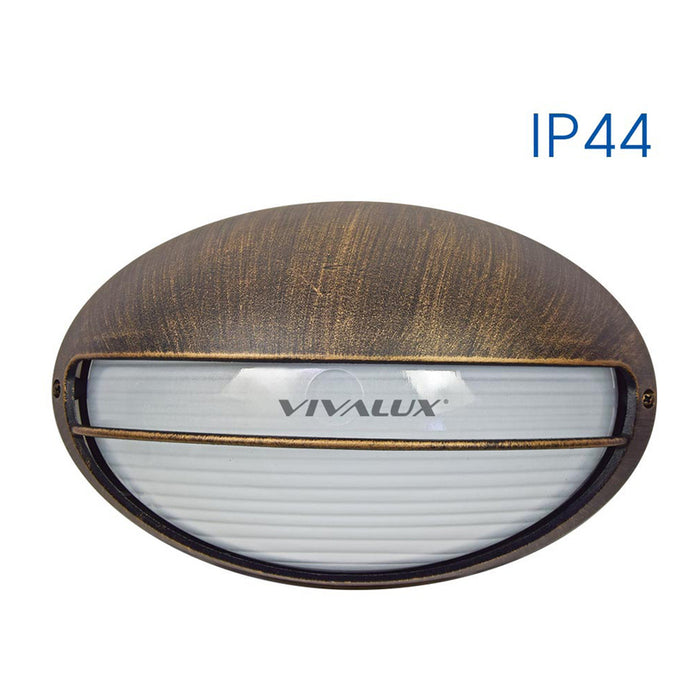 ГРАДИНСКИ АПЛИК E27 IP44 АНТИЧНО ЗЛАТО VIVALUX PETRA
