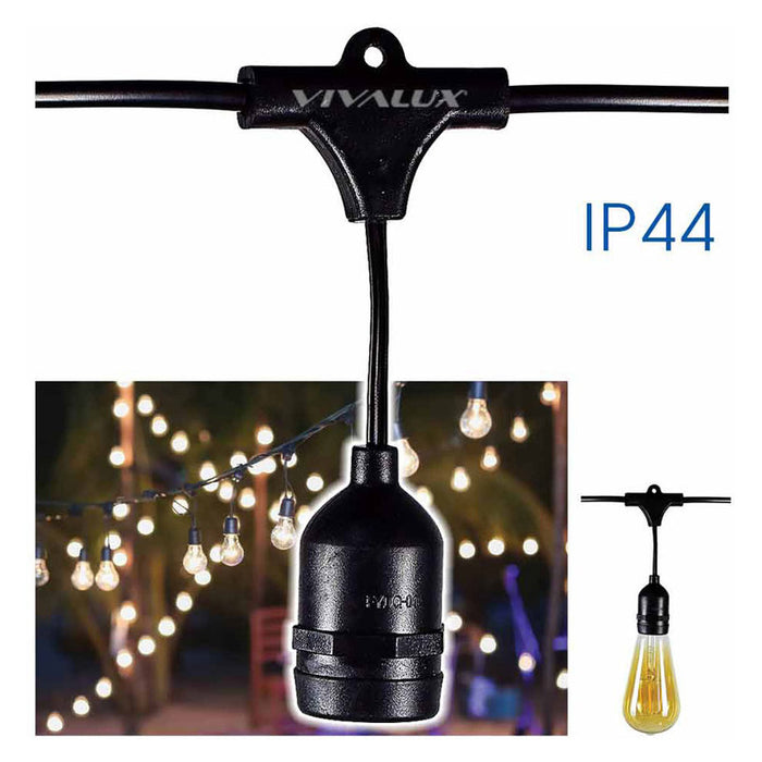 ДЕКОРАТИВЕН КАБЕЛ 5XE27 IP44 5.2M VIVALUX SWING-T