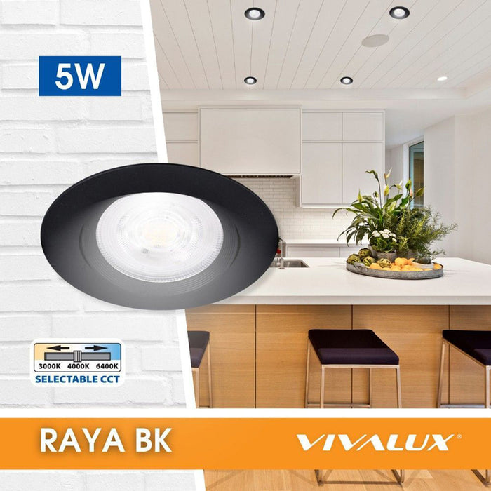 LED ЛУНА ЗА ВГРАЖДАНЕ 5W 3000К-6400К 350LM IP20 VIVALUX RAYA