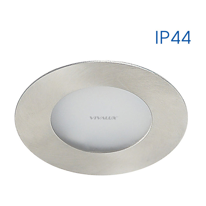LED ЛУНА ЗА ВГРАЖДАНЕ 2W 4000K 150LM IP44 НИКЕЛ МАТ VIVALUX OLI