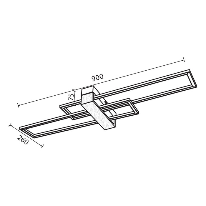 LED ПЛАФОН 30W 3000-6400K 1544LM ЧЕРЕН/ДЪРВО VIVALUX LUCAS