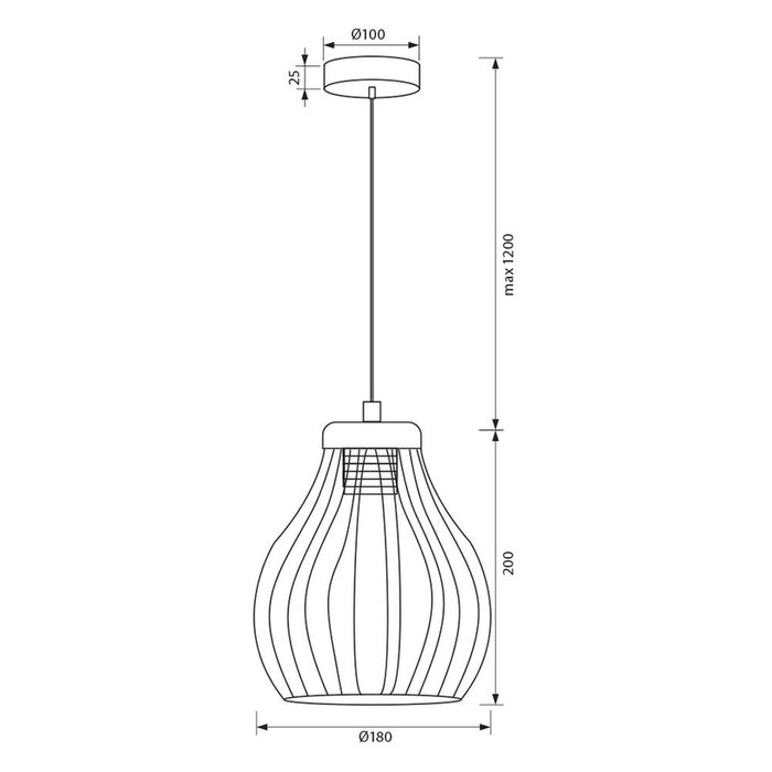 ПОЛИЛЕЙ Е27 18CM ЧЕРЕН VIVALUX BERNARD-E