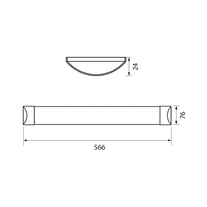 LED ЛИНЕЙНО ТЯЛО 20W 60CM 125° 2200LM CCT VIVALUX FLAT