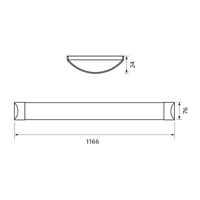 LED ЛИНЕЙНО ТЯЛО 40W 120CM 125° 4400LM CCT VIVALUX FLAT