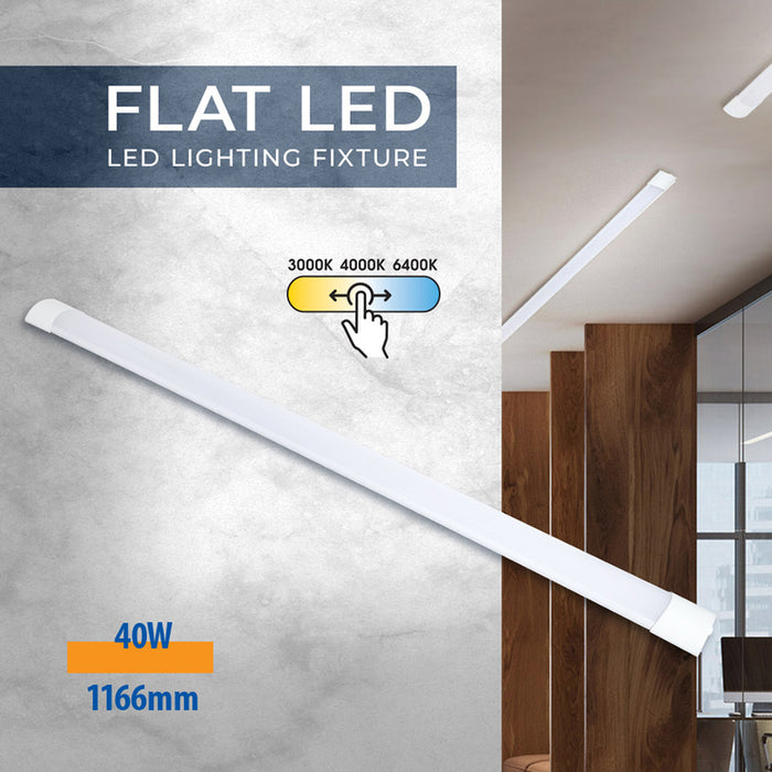 LED ЛИНЕЙНО ТЯЛО 40W 120CM 125° 4400LM CCT VIVALUX FLAT