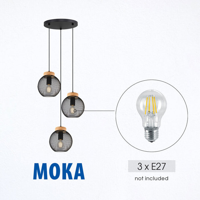 ПЕНДЕЛ 3ХЕ27 44CM ЧЕРЕН VIVALUX MOKA
