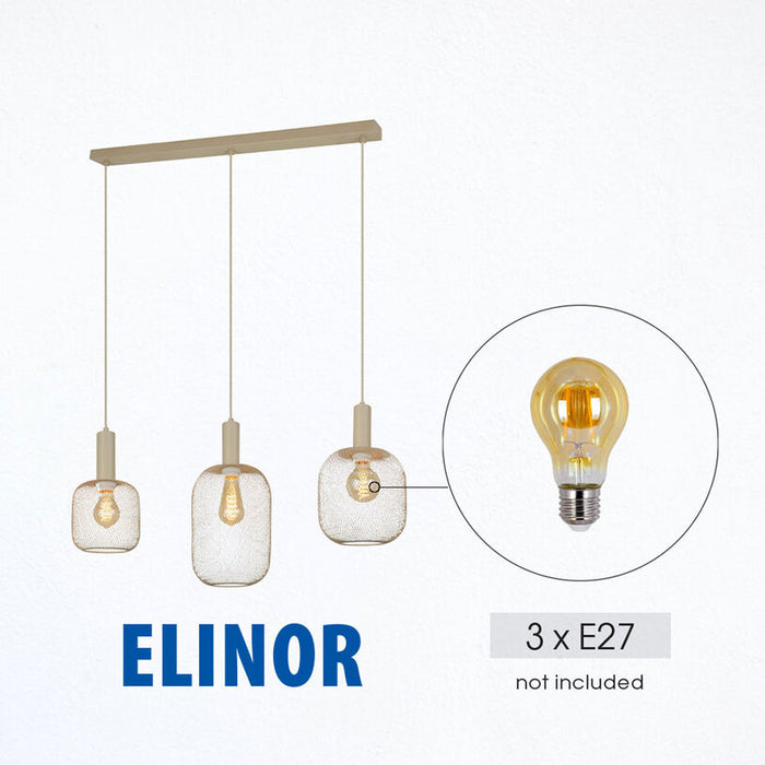 ПЕНДЕЛ 3ХЕ27 81CM БЕЖОВ VIVALUX ELINOR