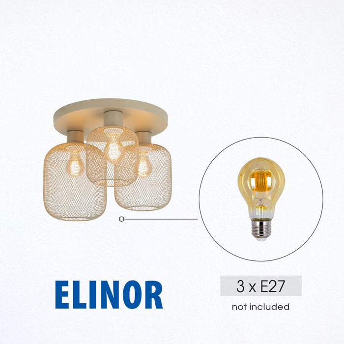 ПЛАФОН 3ХЕ27 40CM БЕЖОВ VIVALUX ELINOR