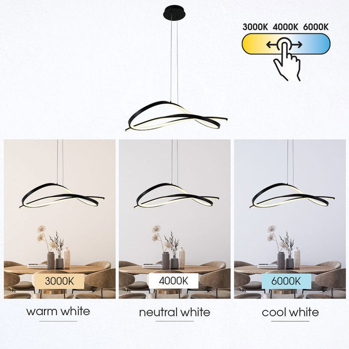 LED ПЕНДЕЛ 40W CCT 1280LM ЧЕРЕН VIVALUX MIRAGE-P
