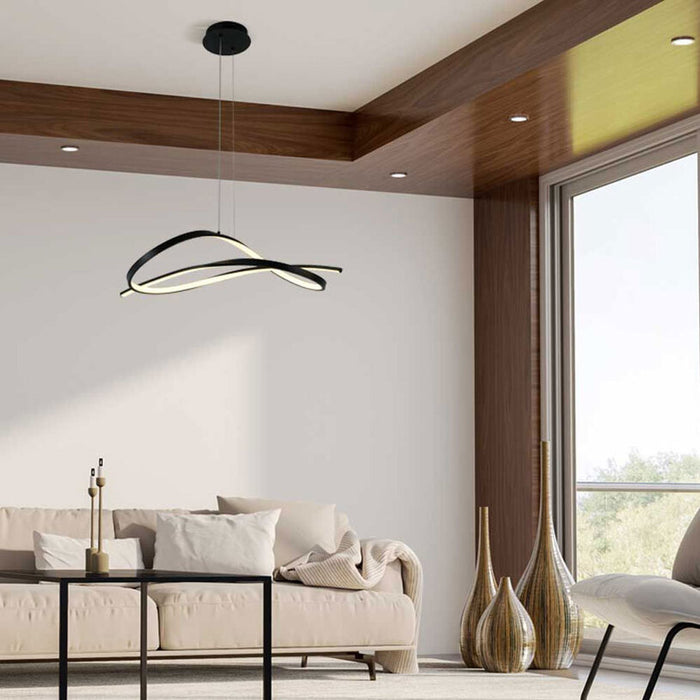 LED ПЕНДЕЛ 40W CCT 1280LM ЧЕРЕН VIVALUX MIRAGE-P