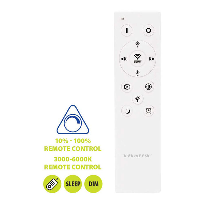 LED ПЛАФОН 60W CCT 2919LM ДИСТАНЦИОННО ЧЕРЕН VIVALUX ALEXA-C