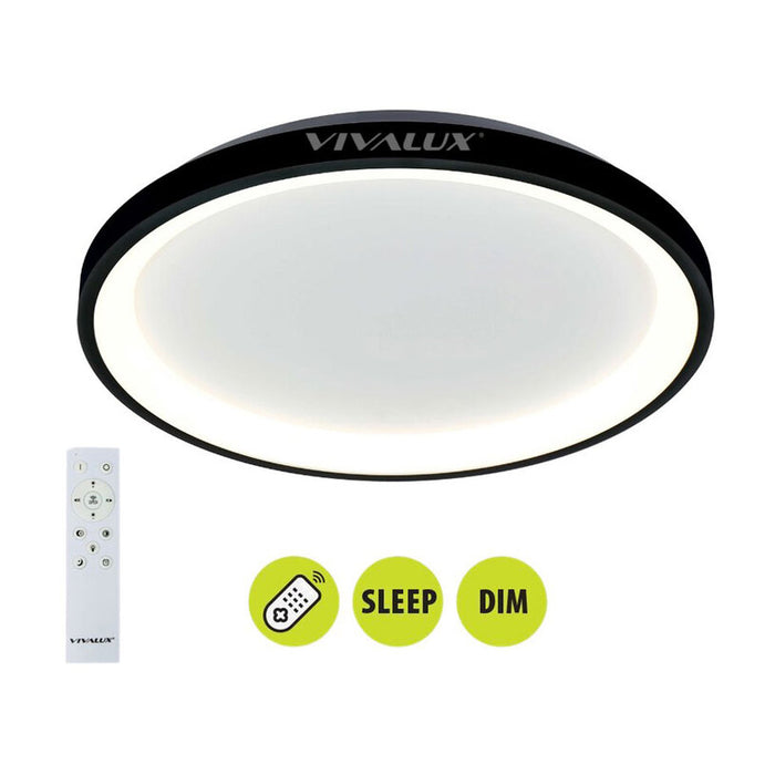 LED ПЛАФОН 60W CCT 2919LM ДИСТАНЦИОННО ЧЕРЕН VIVALUX ALEXA-C