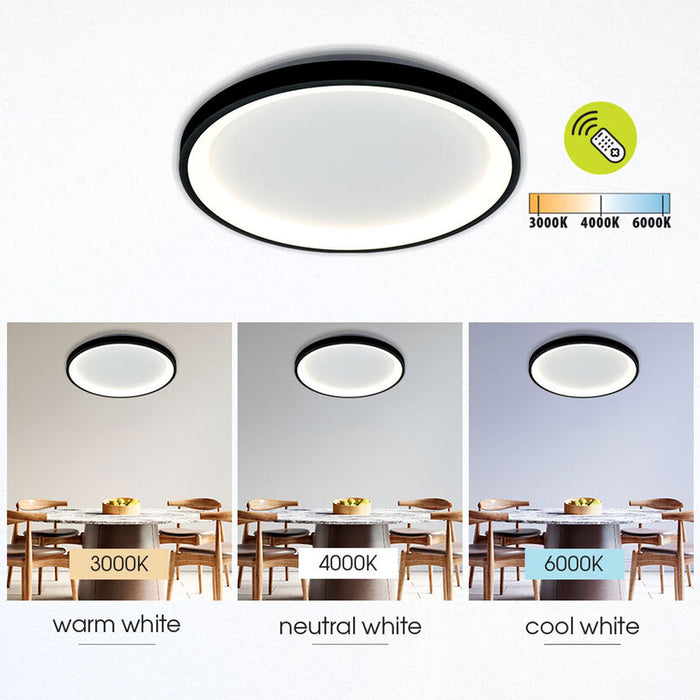LED ПЛАФОН 80W CCT 3689LM ДИСТАНЦИОННО ЧЕРЕН VIVALUX ALEXA-C