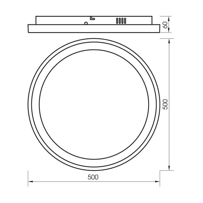 LED ПЛАФОН 80W CCT 3689LM ДИСТАНЦИОННО ЧЕРЕН VIVALUX ALEXA-C