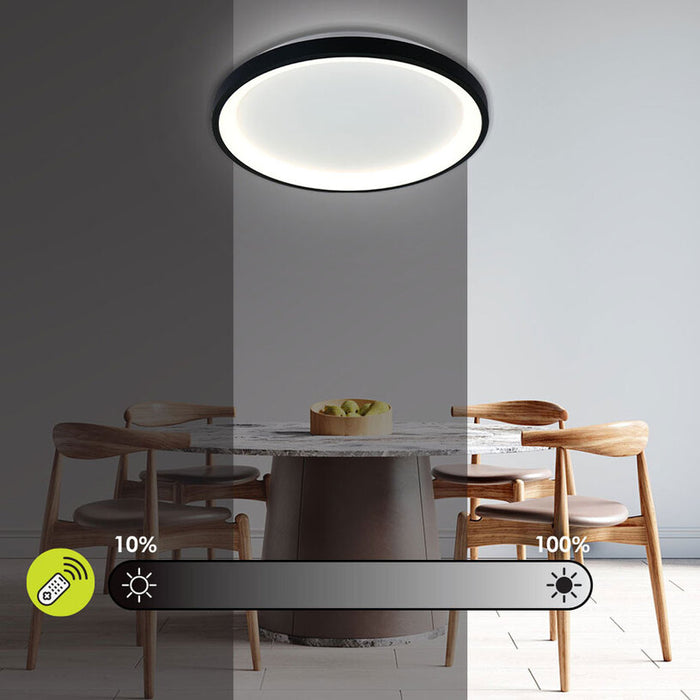 LED ПЛАФОН 80W CCT 3689LM ДИСТАНЦИОННО ЧЕРЕН VIVALUX ALEXA-C