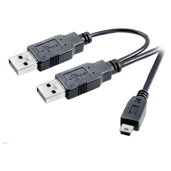 Кабел VIVANCO USB Y 2XA - MINI-B 1 m 45290
